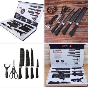Hot Selling Sharp and durable stainless steel blade 6-piece Non stick kitchen cutter knife set Material