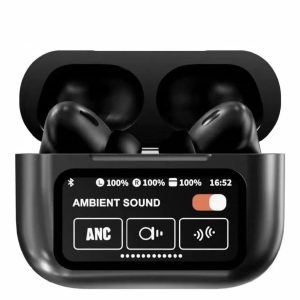 A9 Pro Earphone Touch Screen Wireless Bluetooth 5.4 Headphone ANC/ENC Noise Cancelling In Ear Earbuds With HD Mic Call Headset