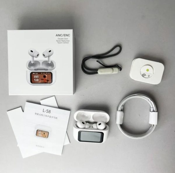 A9 Pro Earphone Touch Screen Wireless Bluetooth 5.4 Headphone ANC/ENC Noise Cancelling In Ear Earbuds With HD Mic Call Headset - Image 3