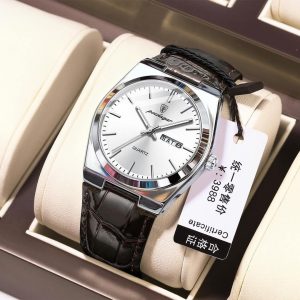 POEDAGAR 930 High Quality Men’s Watch Quartz-Belt