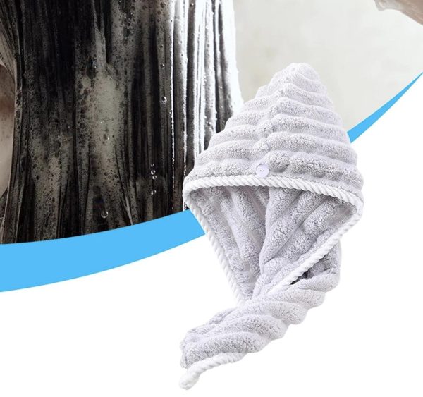 Girl's Hair Drying Towel Cap - Image 3