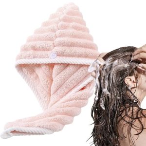 Girl's Hair Drying Towel Cap
