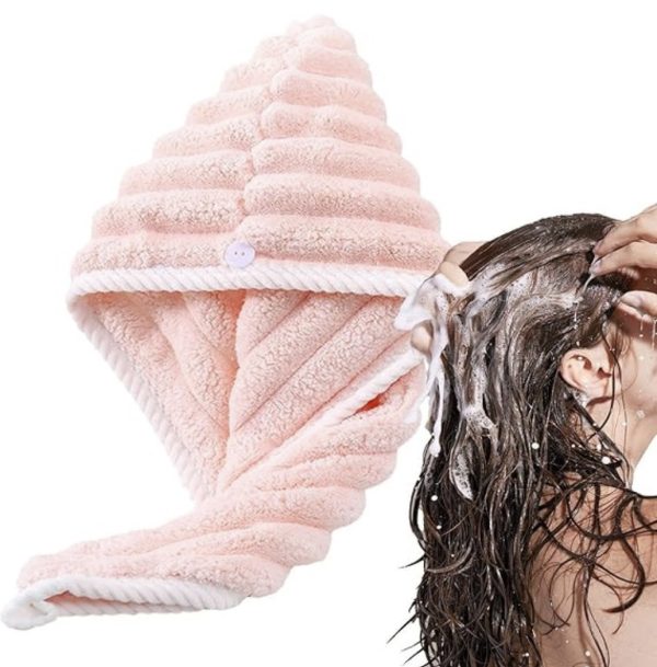Girl's Hair Drying Towel Cap - Image 2